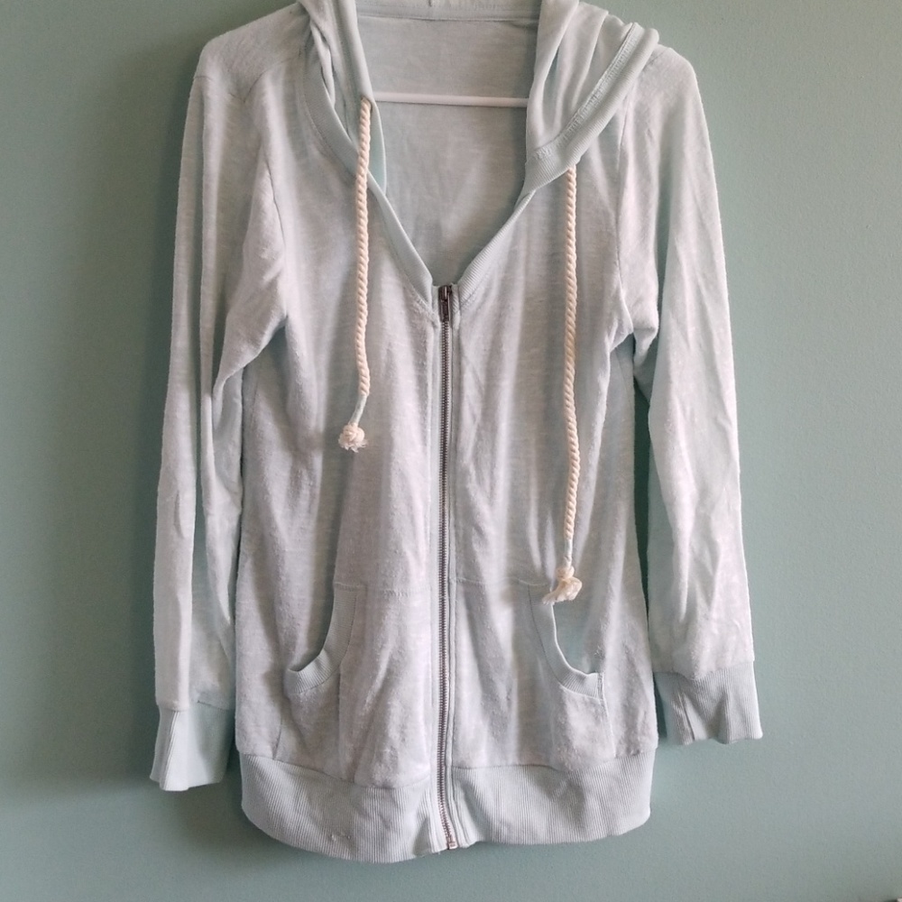 Mint lightweight zip up hoodie